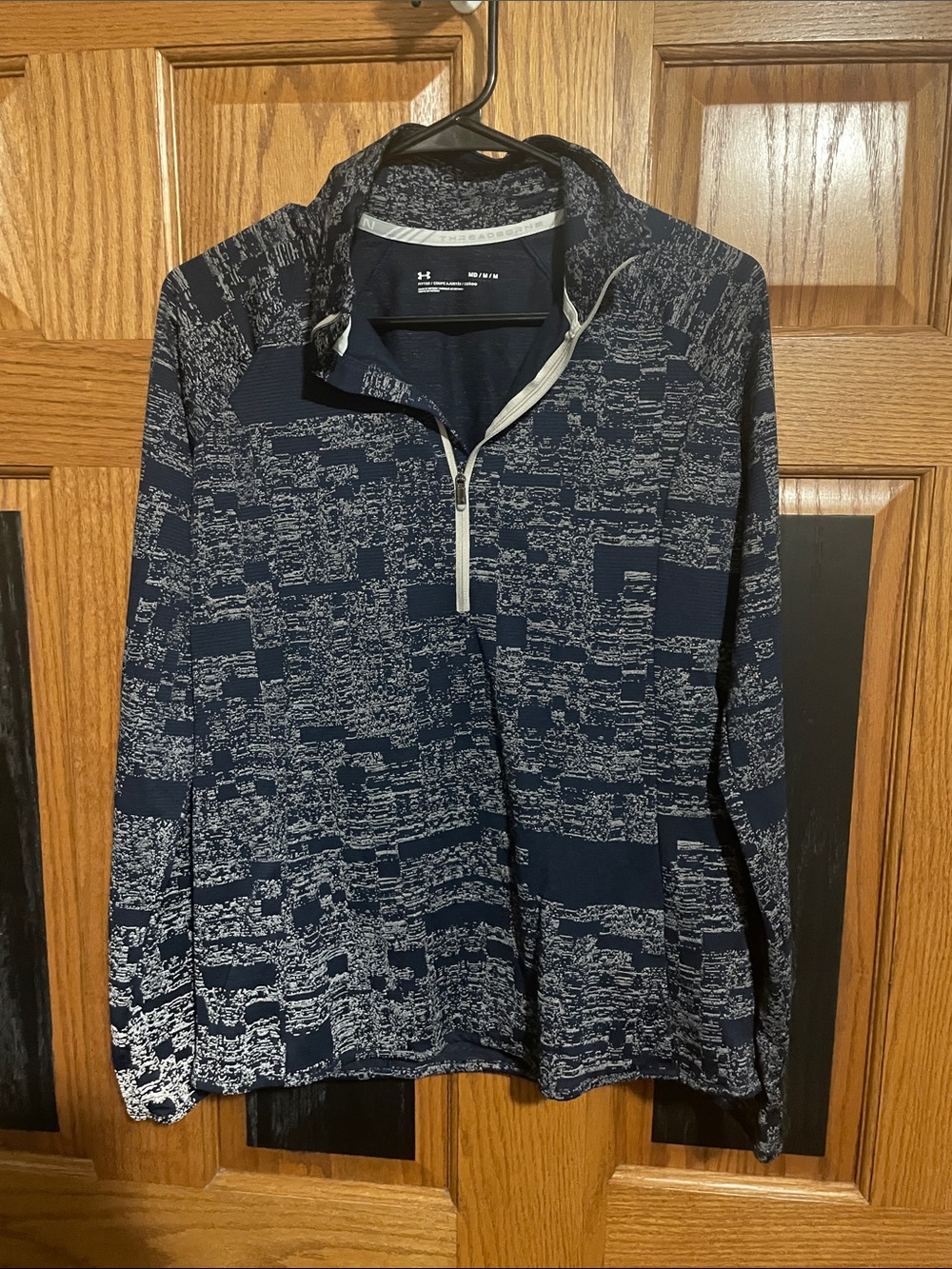 Under Armour Womens navy and White, Reflective, Quarter-Zip Sports shirt